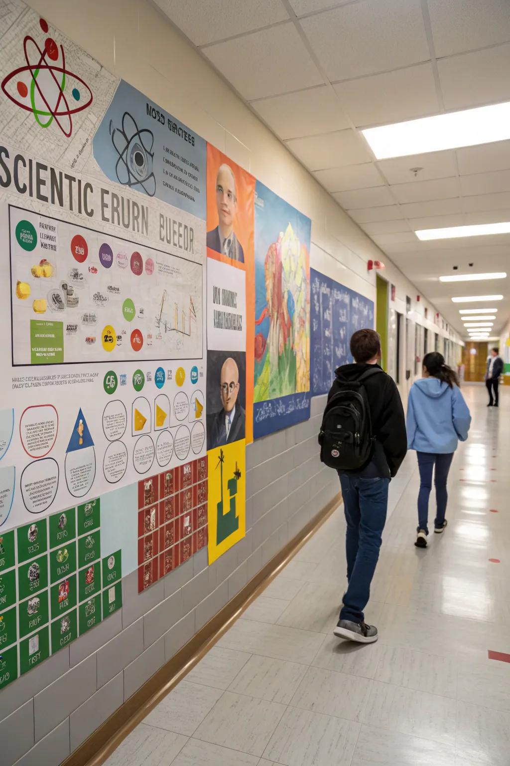 A scientific wall that sparks curiosity and promotes discovery.