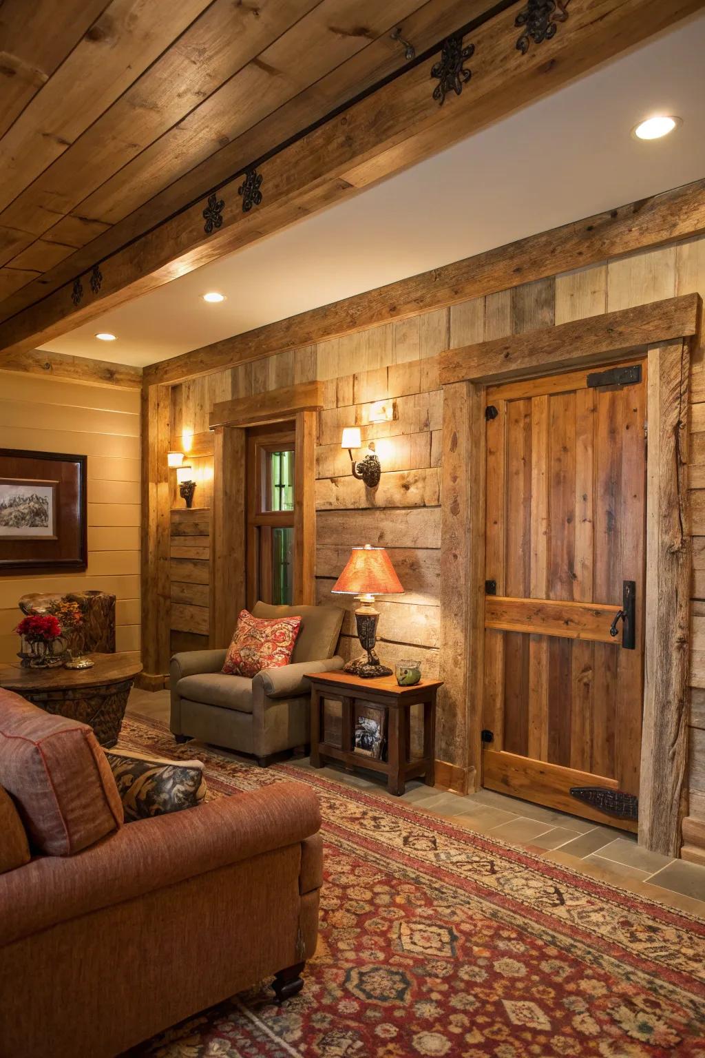 Reclaimed timber trims offer a sustainable and stylish choice.