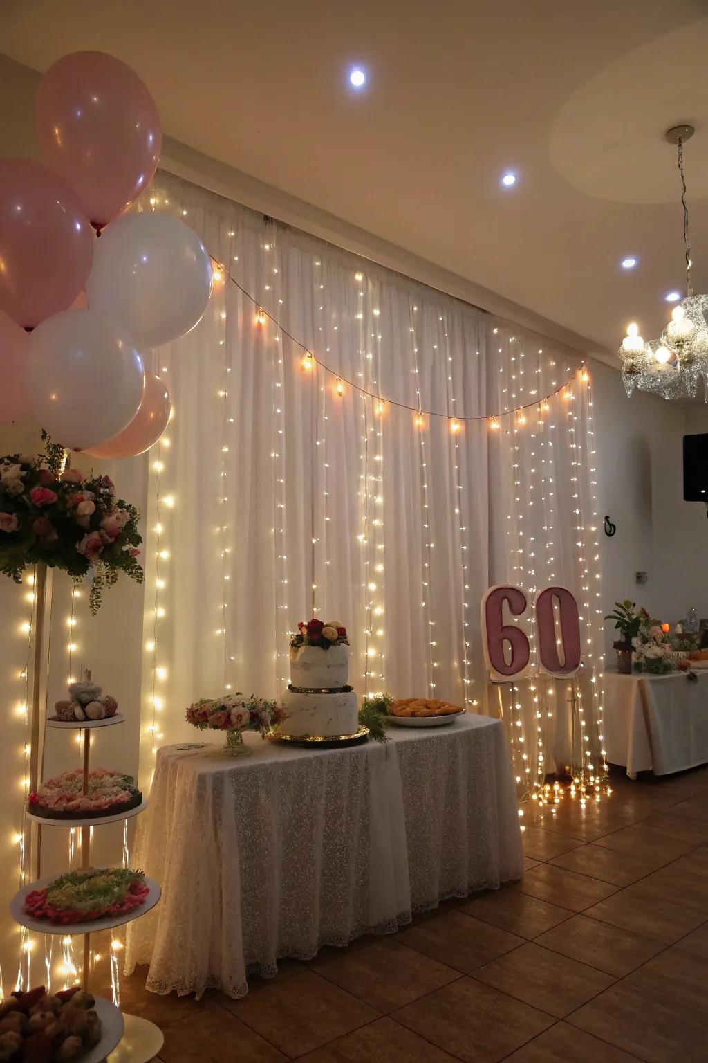 Create magic with a waterfall of lights.