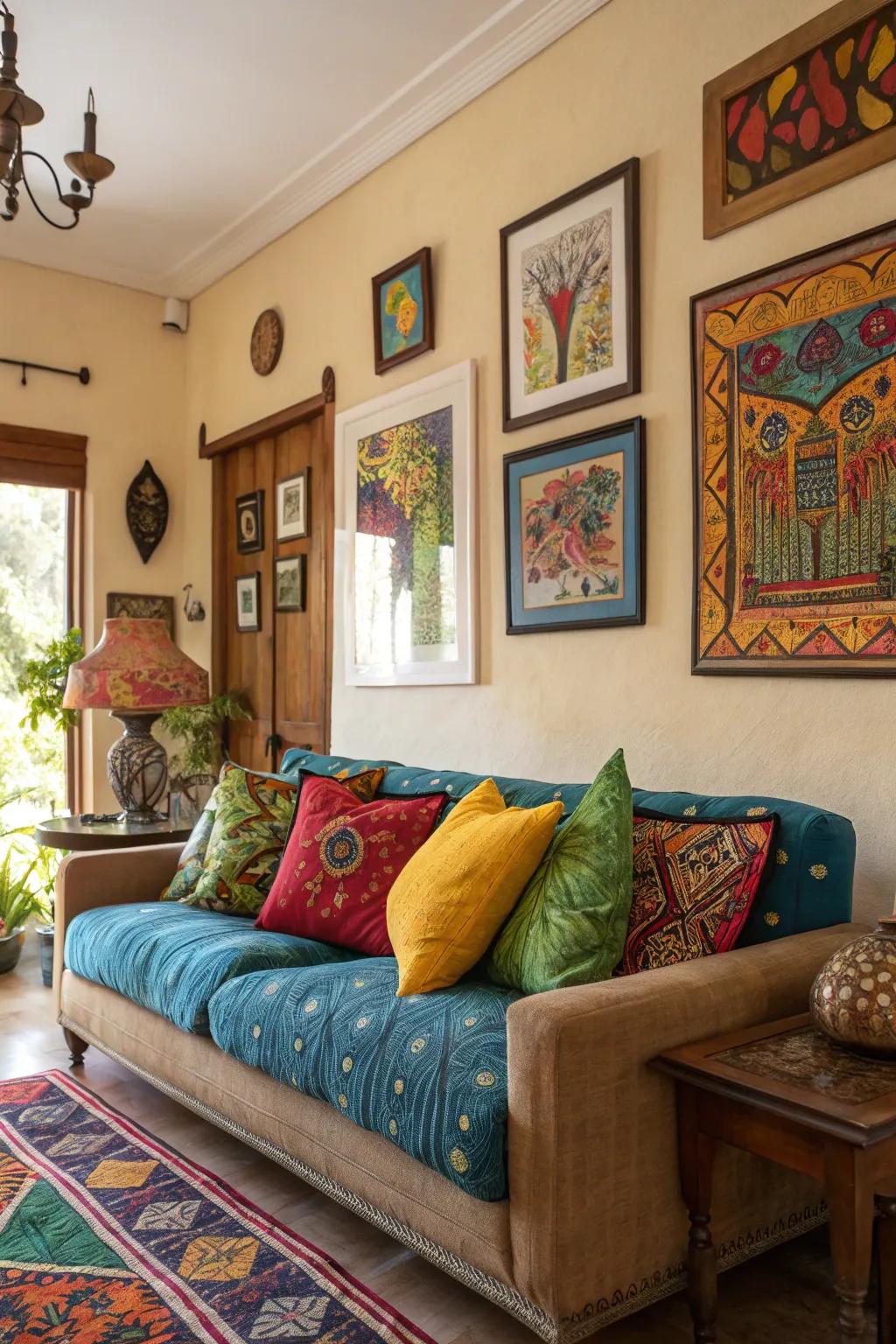 Inject vitality using bold color accents.