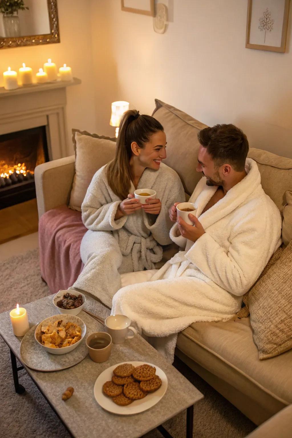 Cherish your relaxation with a comforting tea.