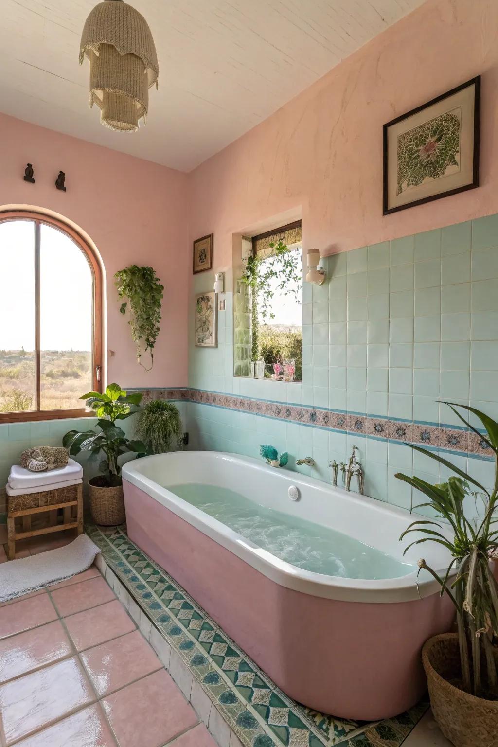 Tinted tones soften your bathroom ambiance with tranquility.