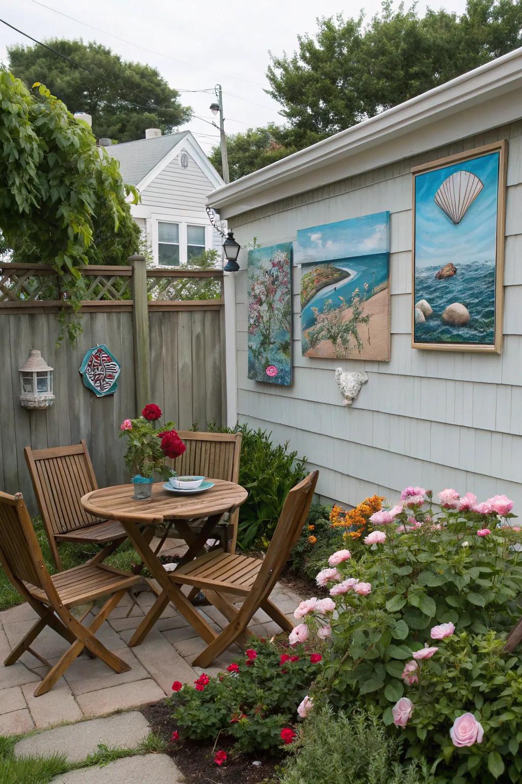 Coastal art can enhance the beach theme and add personality to your space.