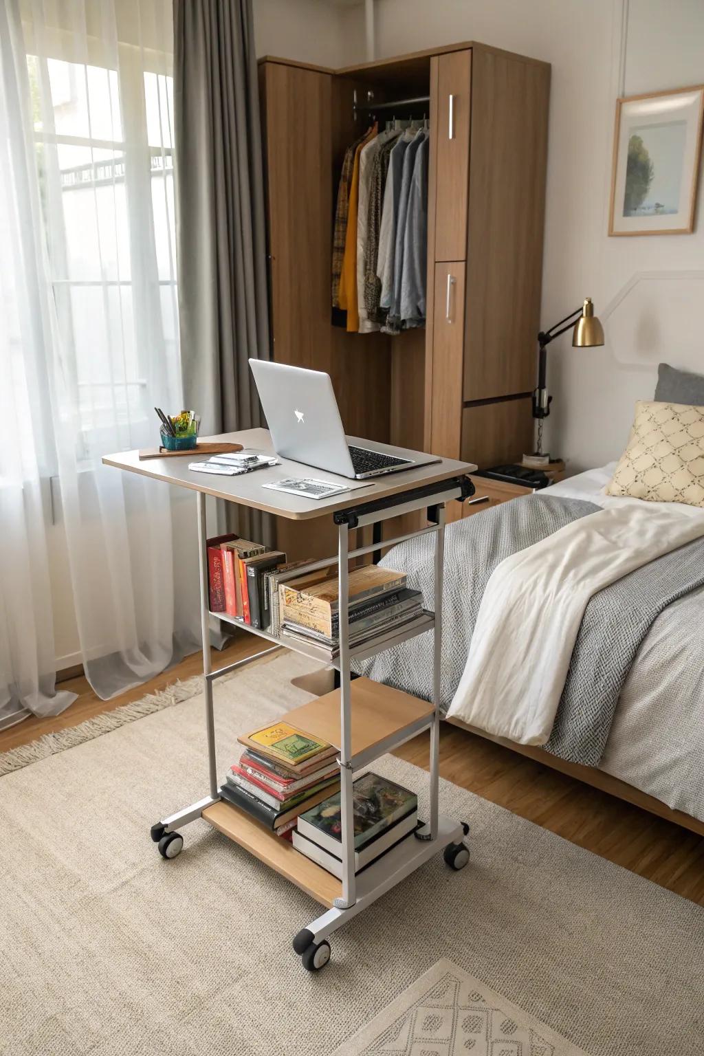 Enjoy flexibility with a portable desk.