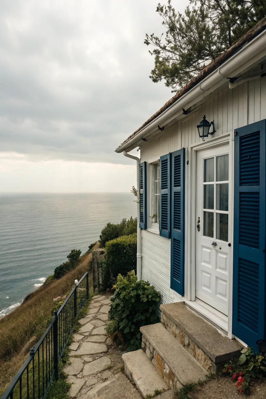 Classic ocean and crisp snow create a nautical charm.