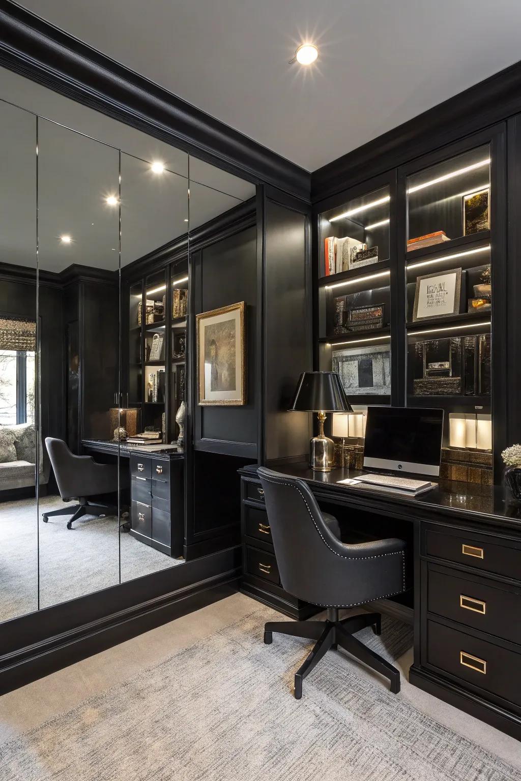 Reflective components broadening and brightening the atmosphere.