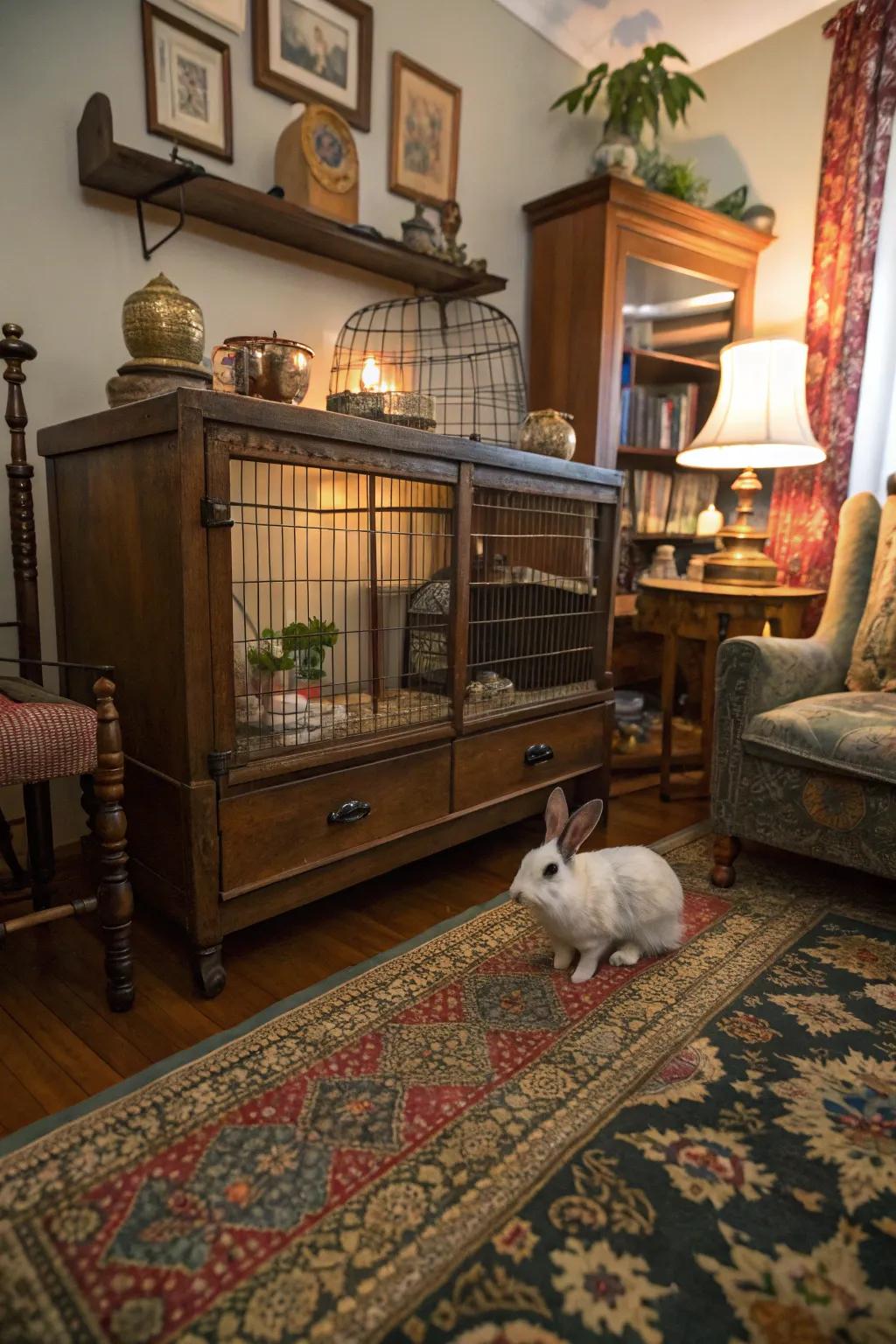 Classic sensations infuse charm and individuality into the bunny’s expanse.
