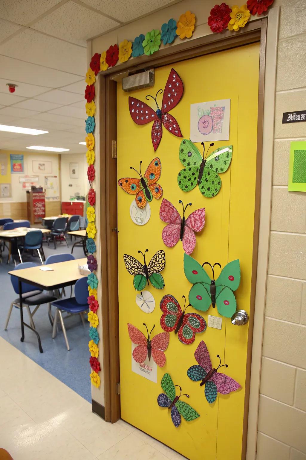 Go green using eco-conscious butterfly decor that educates sustainability.