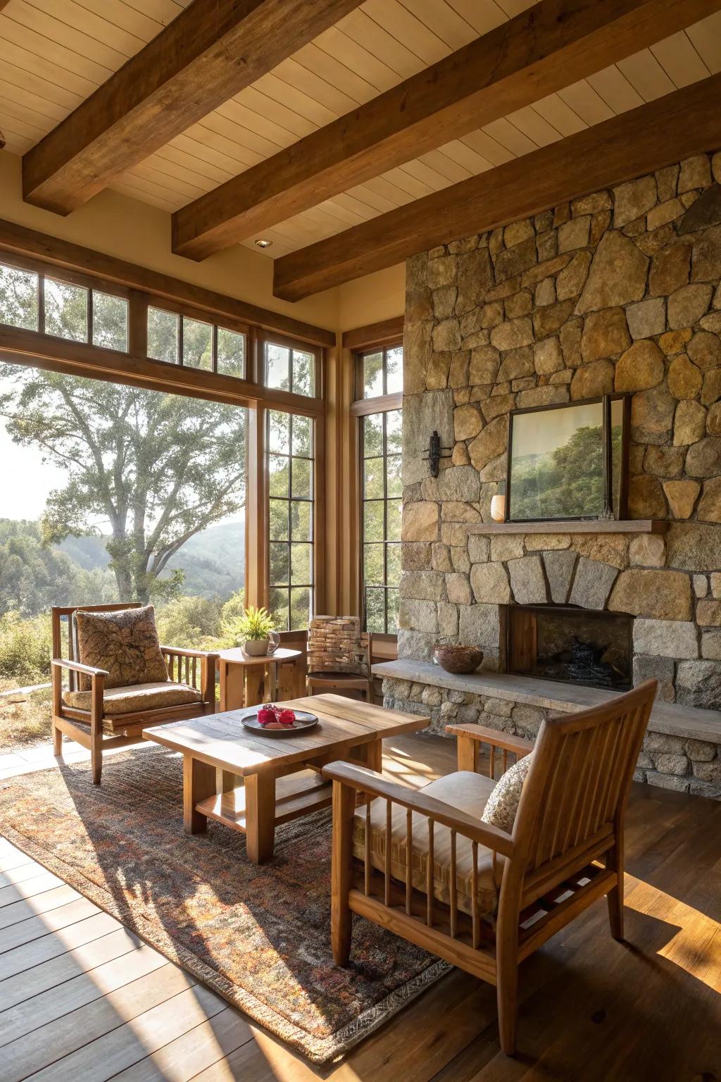 Organic textures introduce depth to a California room.