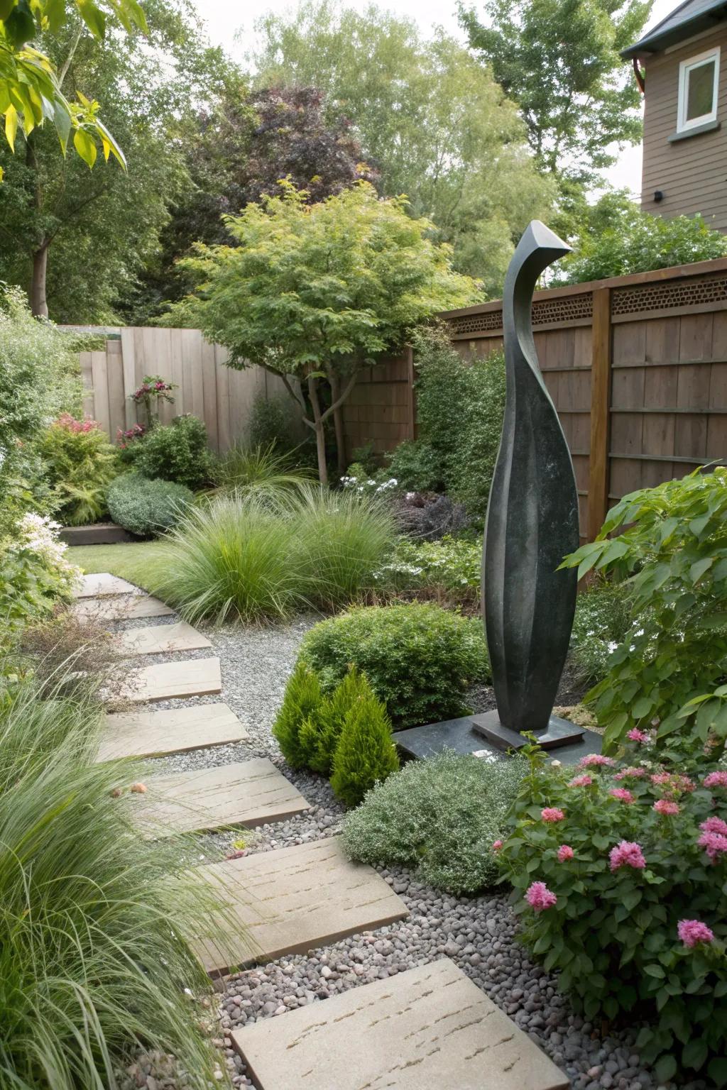 Garden figures infuse art into your outdoor space.