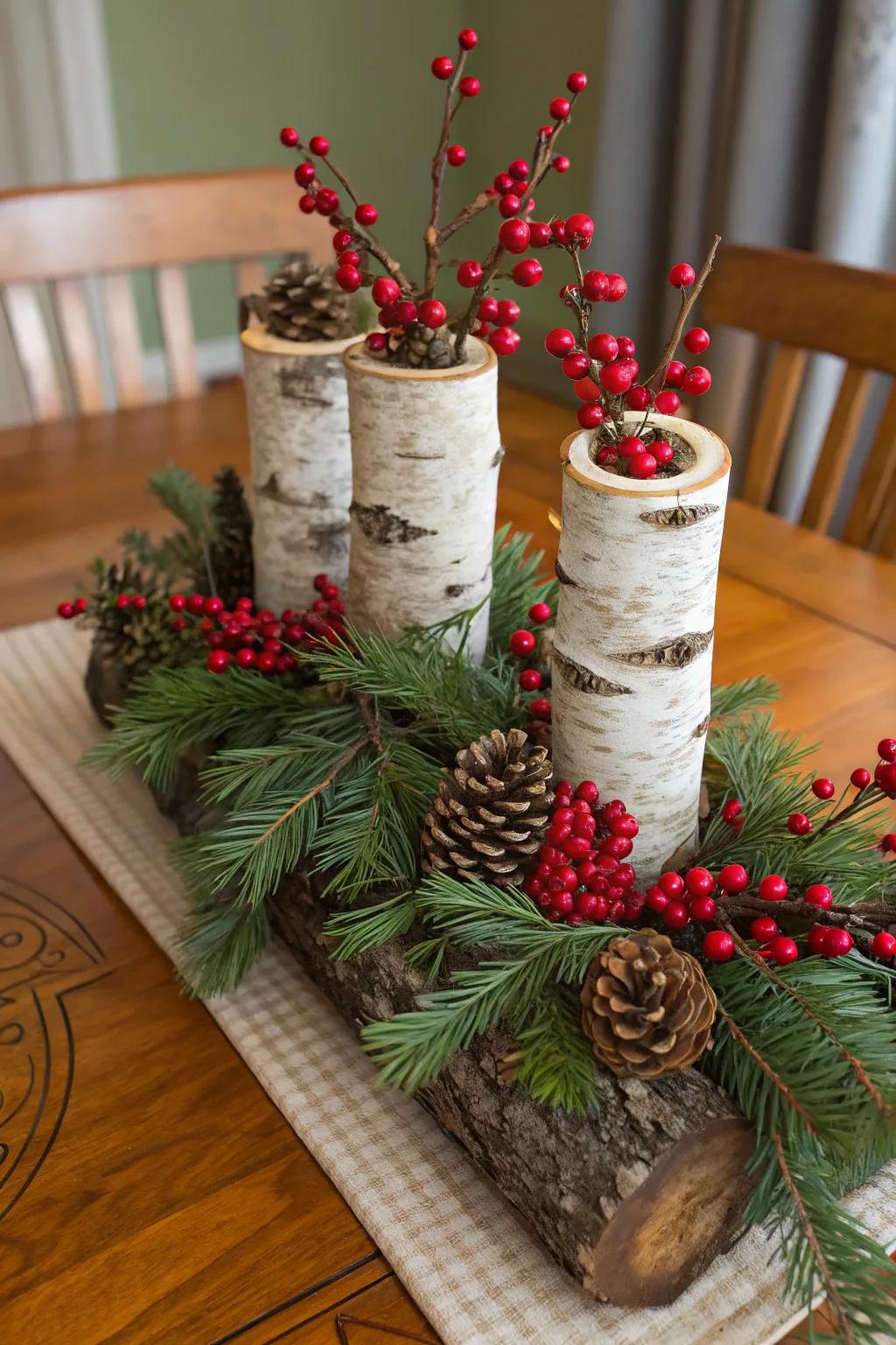 Birch and berries infuse innate allure to your celebratory feast.
