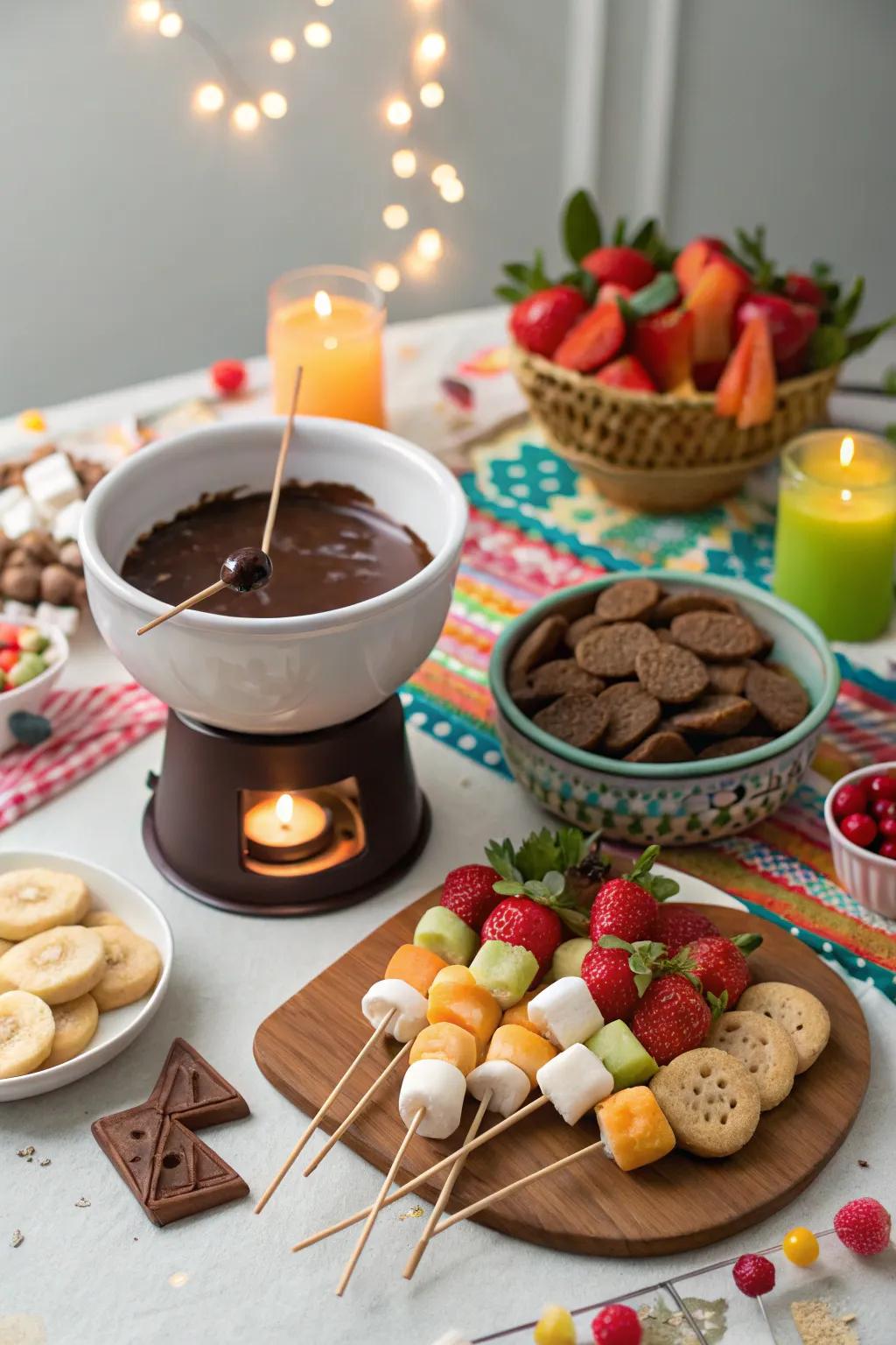 A fondue setup.