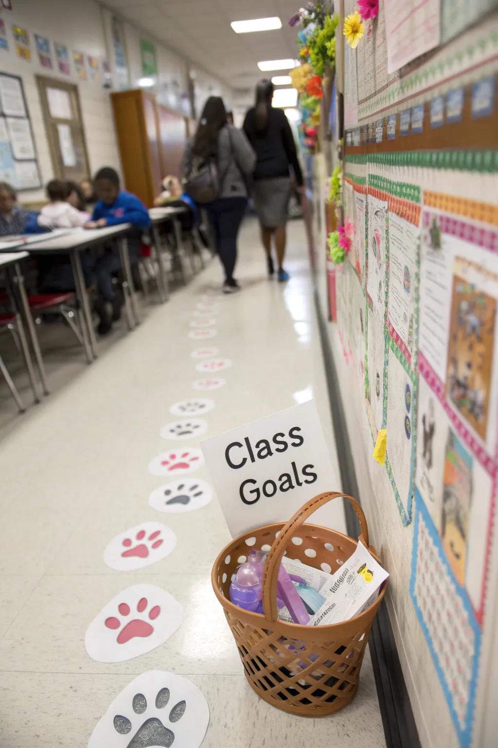 A treasure-centric bulletin board featuring a bunny trail culminating in accomplishments.