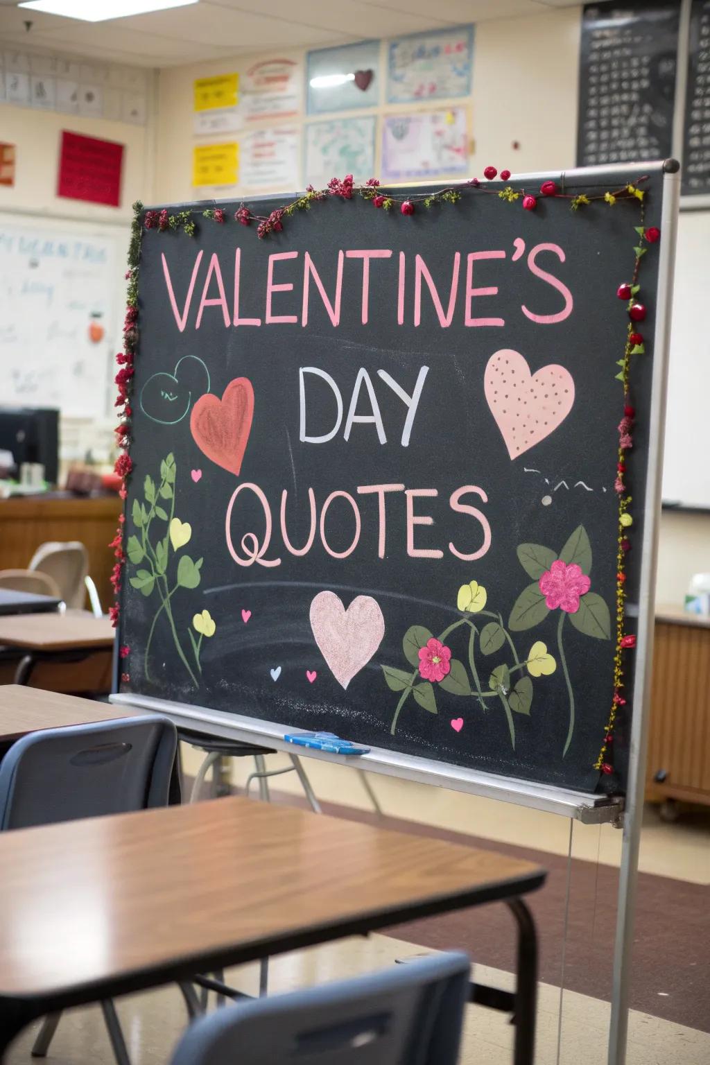 Word board inspiring learners using love-filled messages.