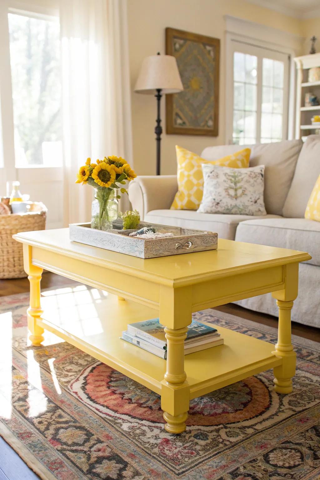 Yellow imparts a cheerful and sunny touch to any room.