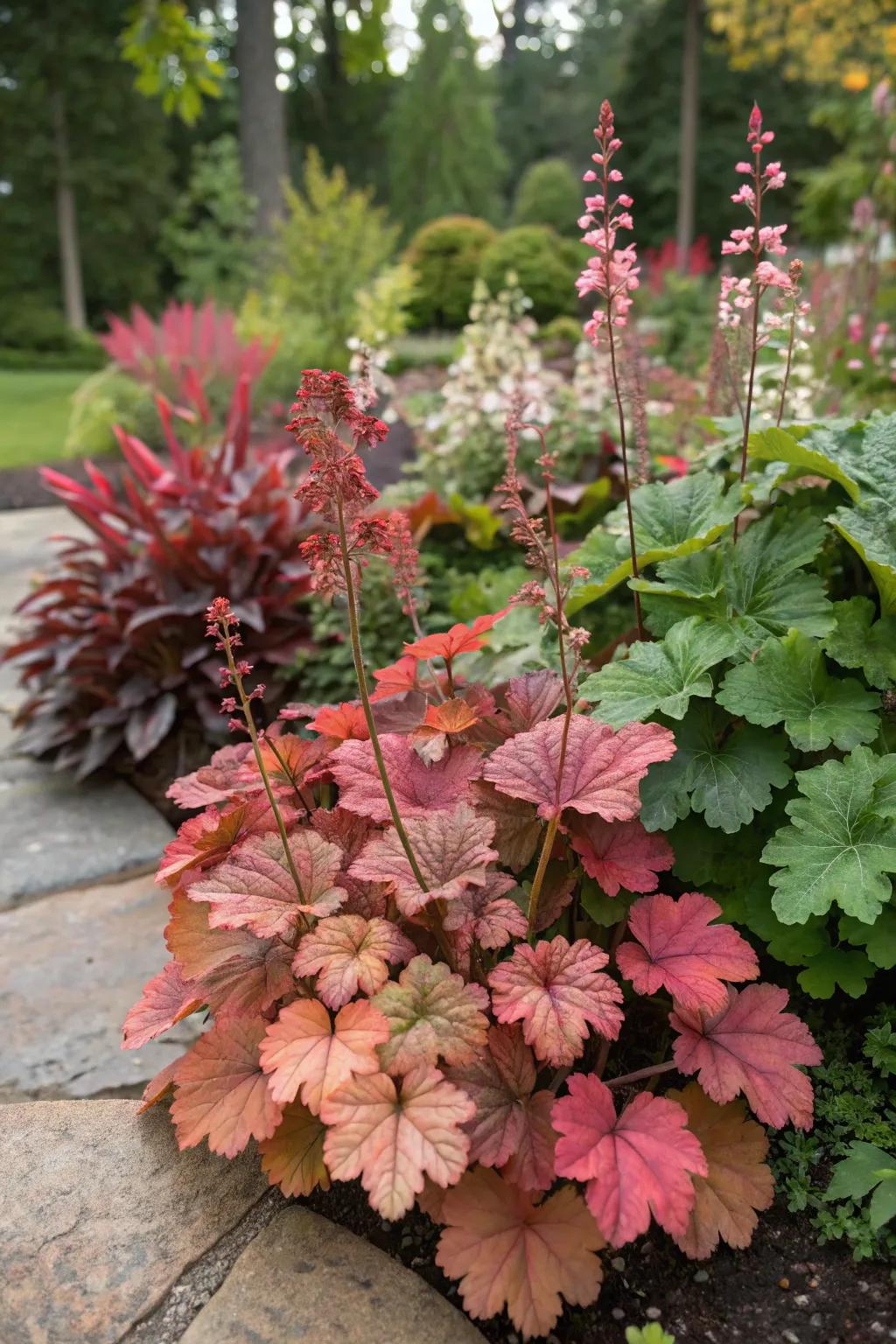 <strong><em>Kaleidoscope bells</em></strong> show their seasonal color transitions in a garden environment.” loading=”lazy” class=”pimg”>
	</picture><figcaption><strong><em>Kaleidoscope bells</em></strong> show their seasonal color transitions in a garden environment.</figcaption></figure>
<p>Delight in the seasonal shifts in color that <strong><em>kaleidoscope bells</em></strong> provide. Their foliage beautifully evolves throughout the year, adding dynamic interest to your garden.</p>
<h3>Consider these options:</h3>
<ul class=