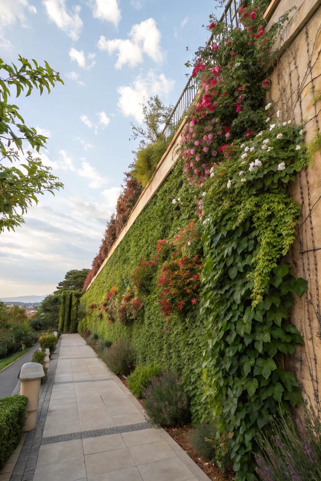 Vertical gardens construct an opulent, animate canvas.