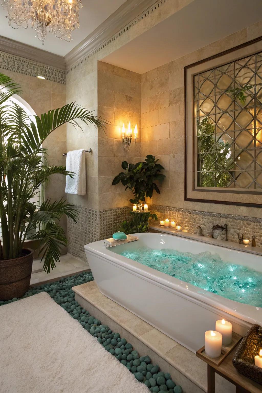 Crystals in the bathroom can transform it into a serene, spa-like retreat.