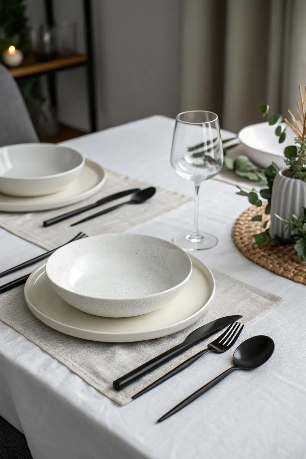 A minimalist aesthetic featuring crisp lines and a monochrome palette.