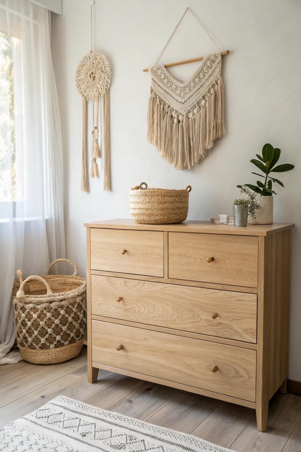 Embrace serene elegance with a touch of boho minimalism.