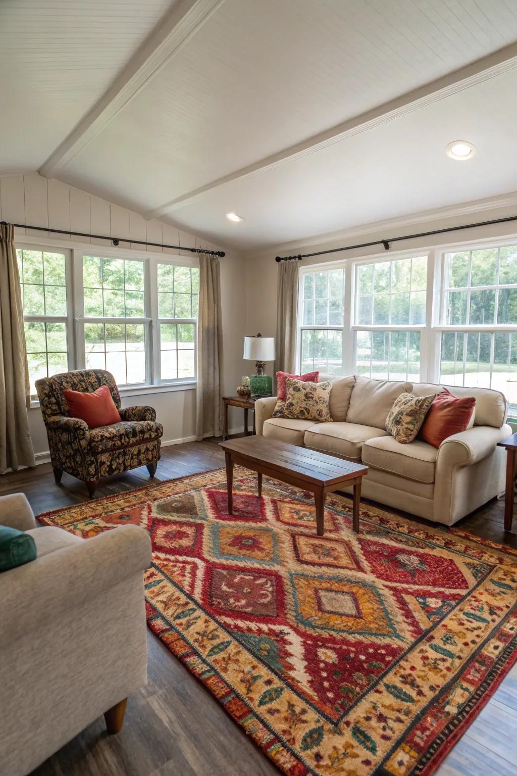 An assertive overlay possesses the capacity to usher in hue and cohesion to your chamber.