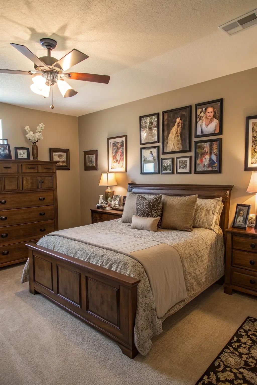 Personal touches evoke a warm and inviting atmosphere.