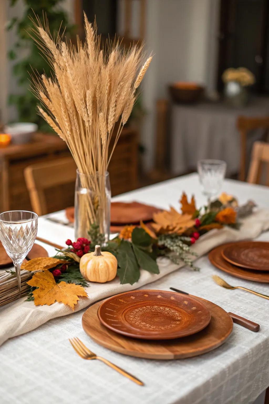 Harvest-inspired table settings usher in a vibrant and genuine autumn sensation to your gatherings.