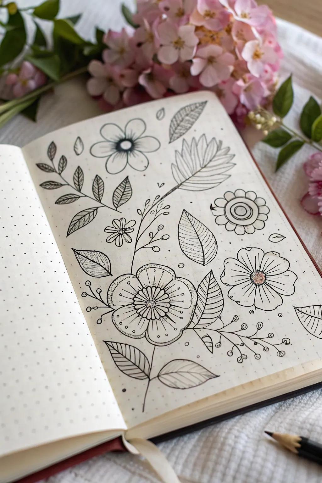 Flowered layers add dimension and depth to your art.