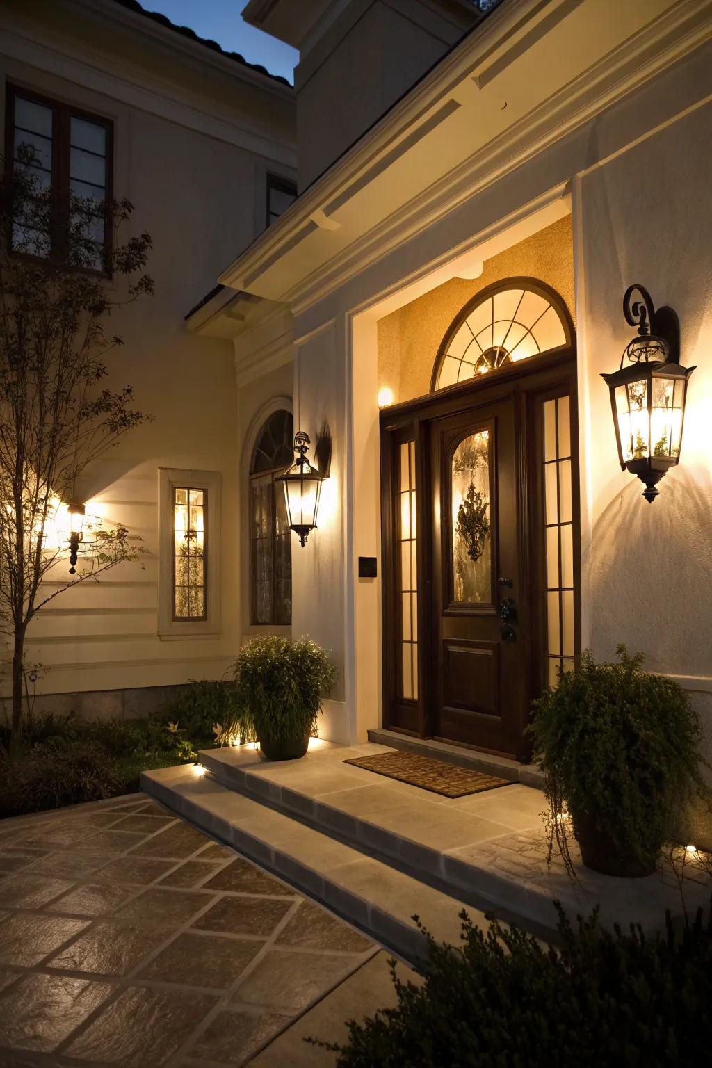 Mood control is offered through dimmer switches.