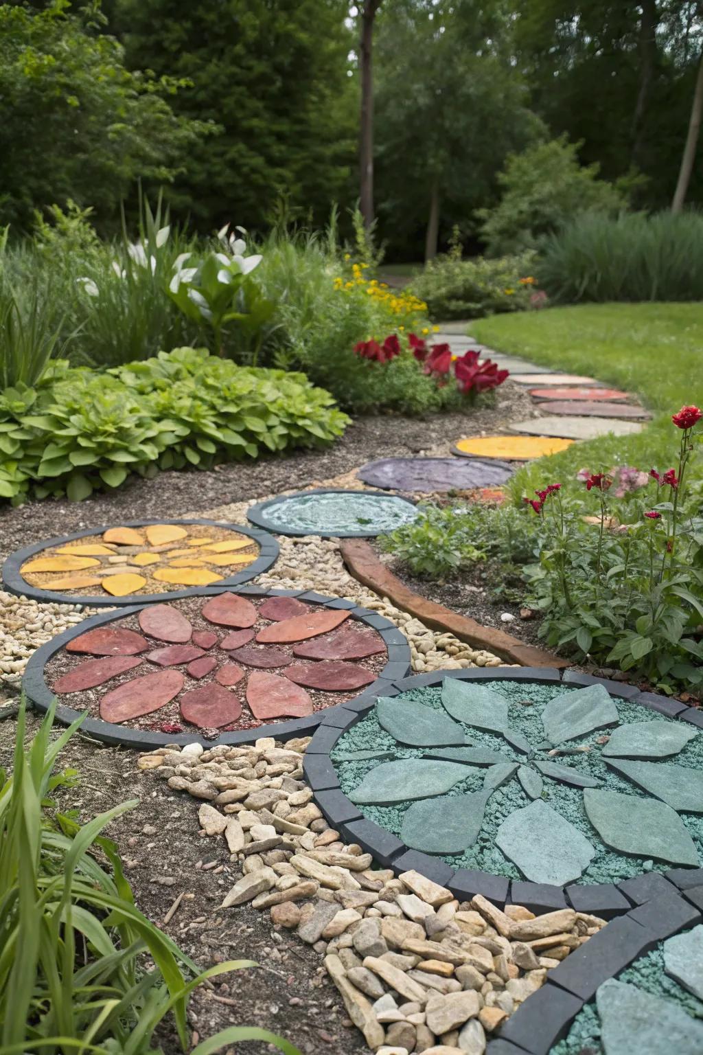 Transmute your garden into an art exhibit with creative stone chipping blueprints.