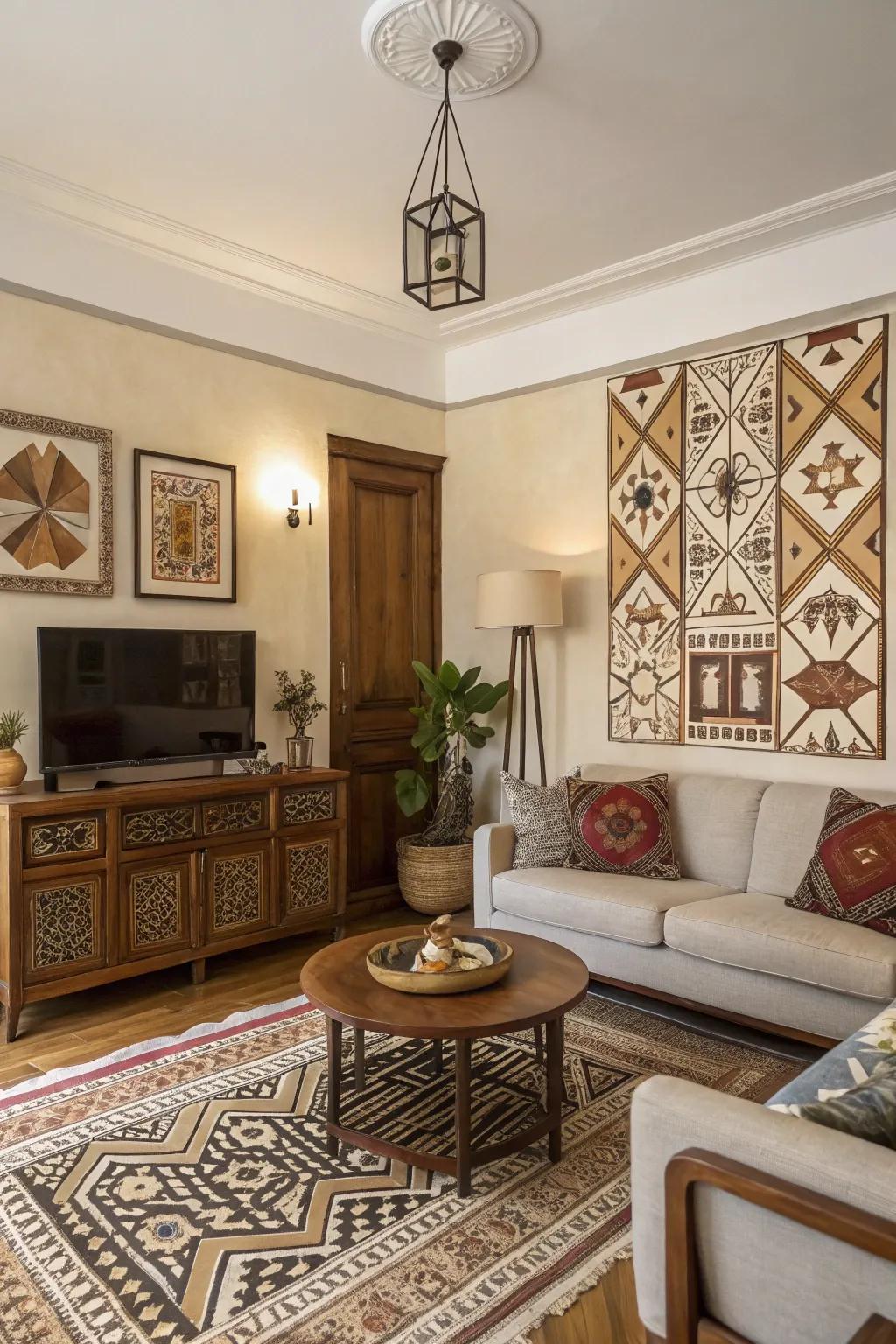 Vintage-inspired geometry combines the past with contemporary style.