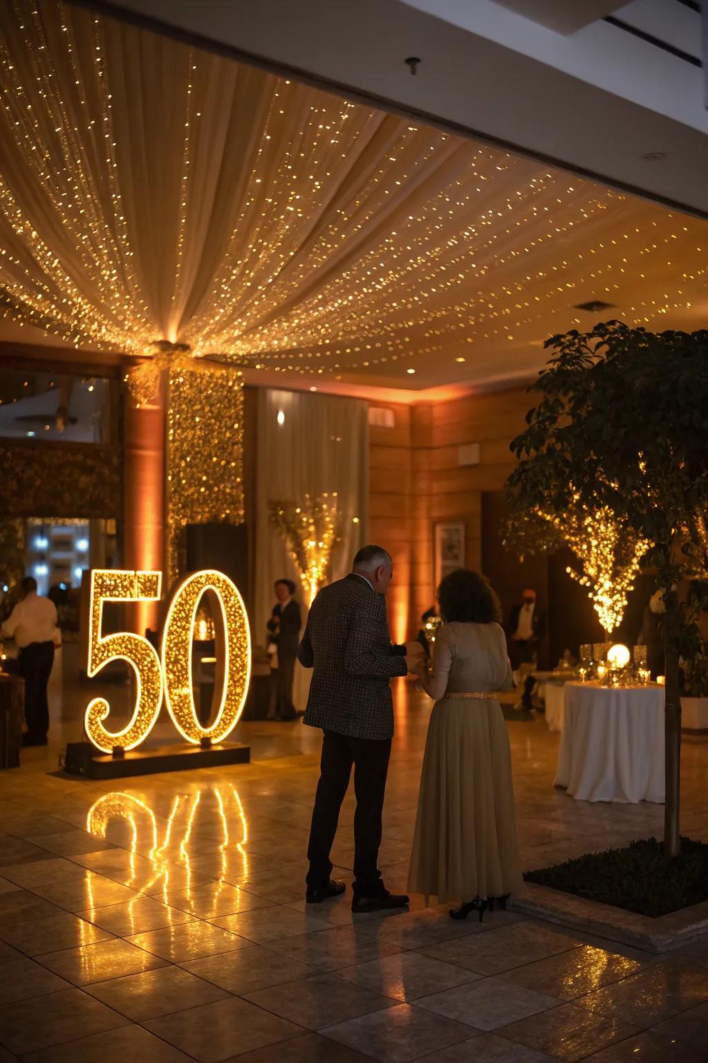 Effects from a Midas Glow provides a warm venue to all.