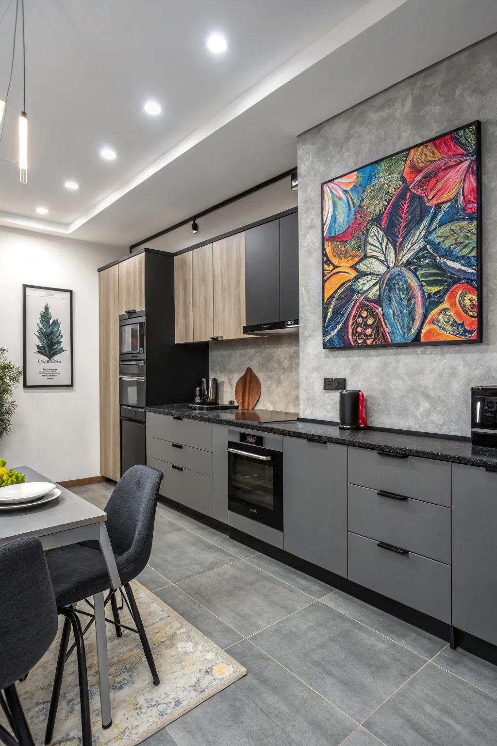 A pop of color adds a delightful contrast.