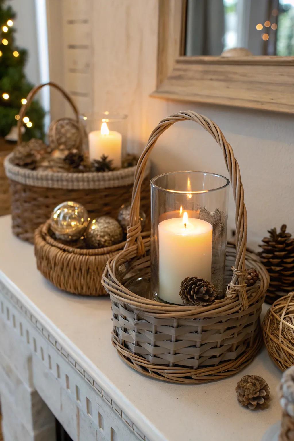A decorative candle to enrich the ambiance.