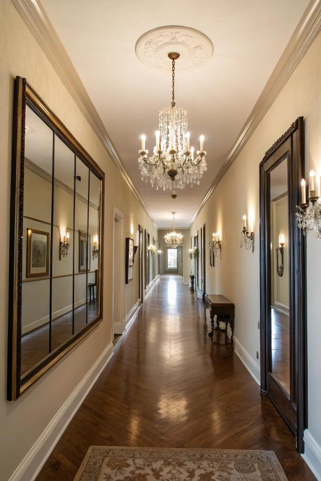 Symmetry gives order and balance to your hallway.