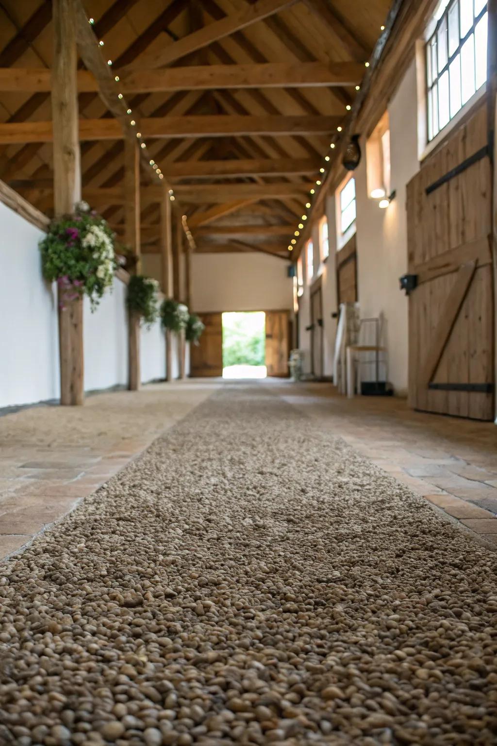 PebbleStone flooring offers a textured and slip-resistant option with unique visual appeal.