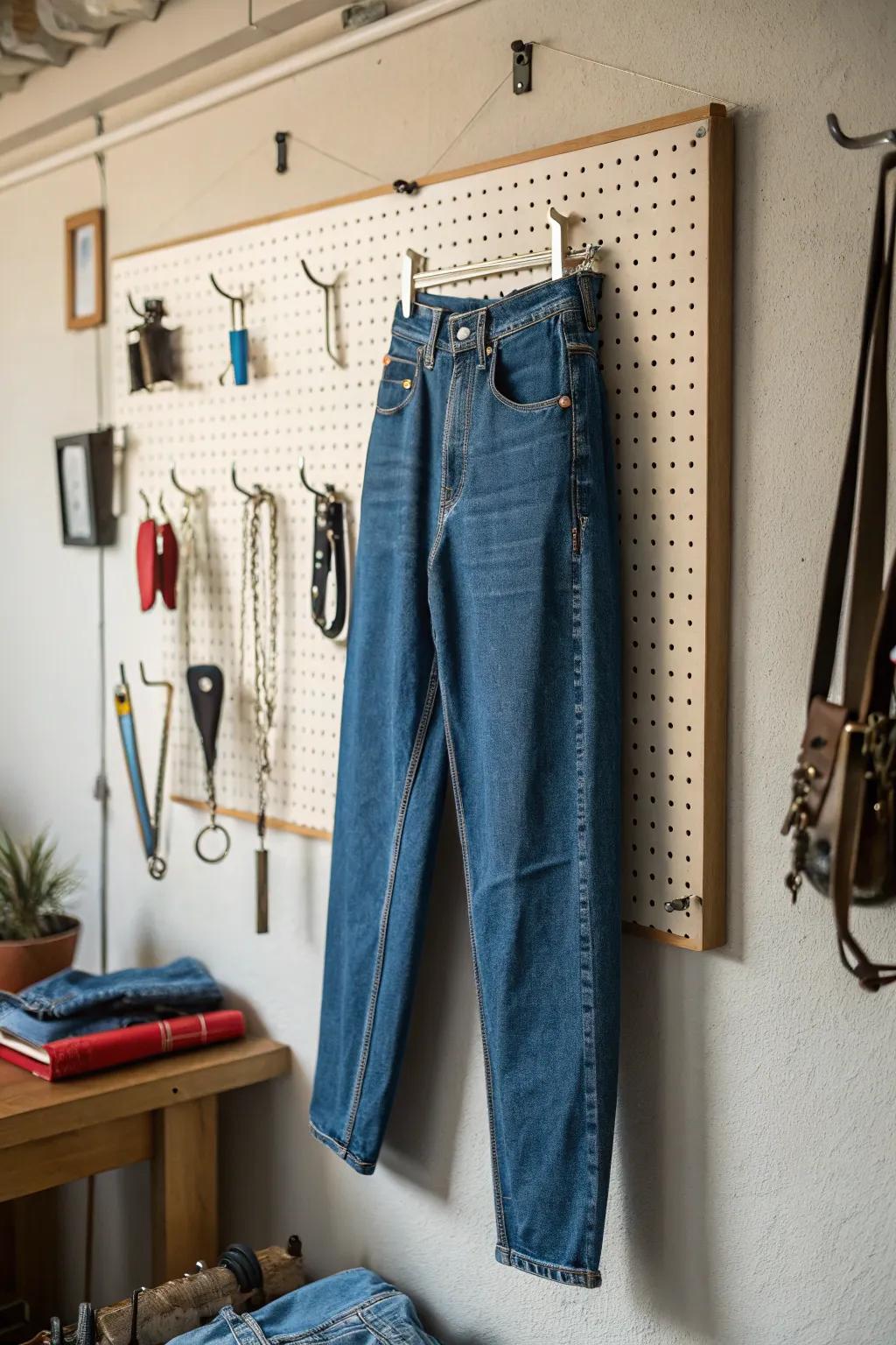 Pegboard offers a customized storage approach.