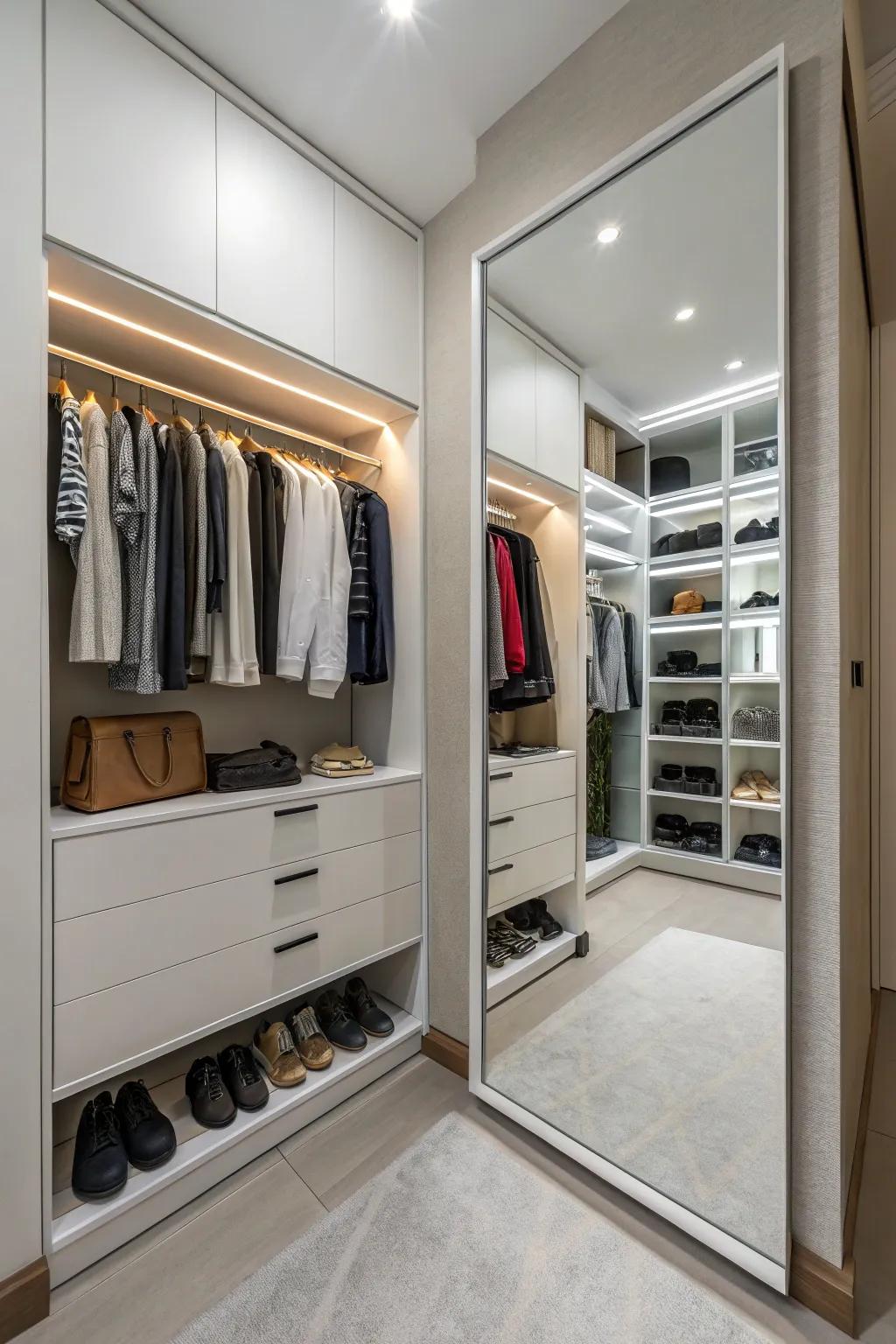 Mirrors can help you look your best.