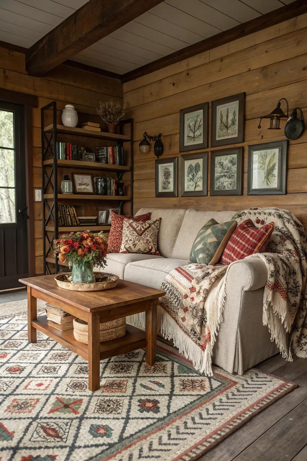 Motifs and textures impart depth and character to the aesthetic.
