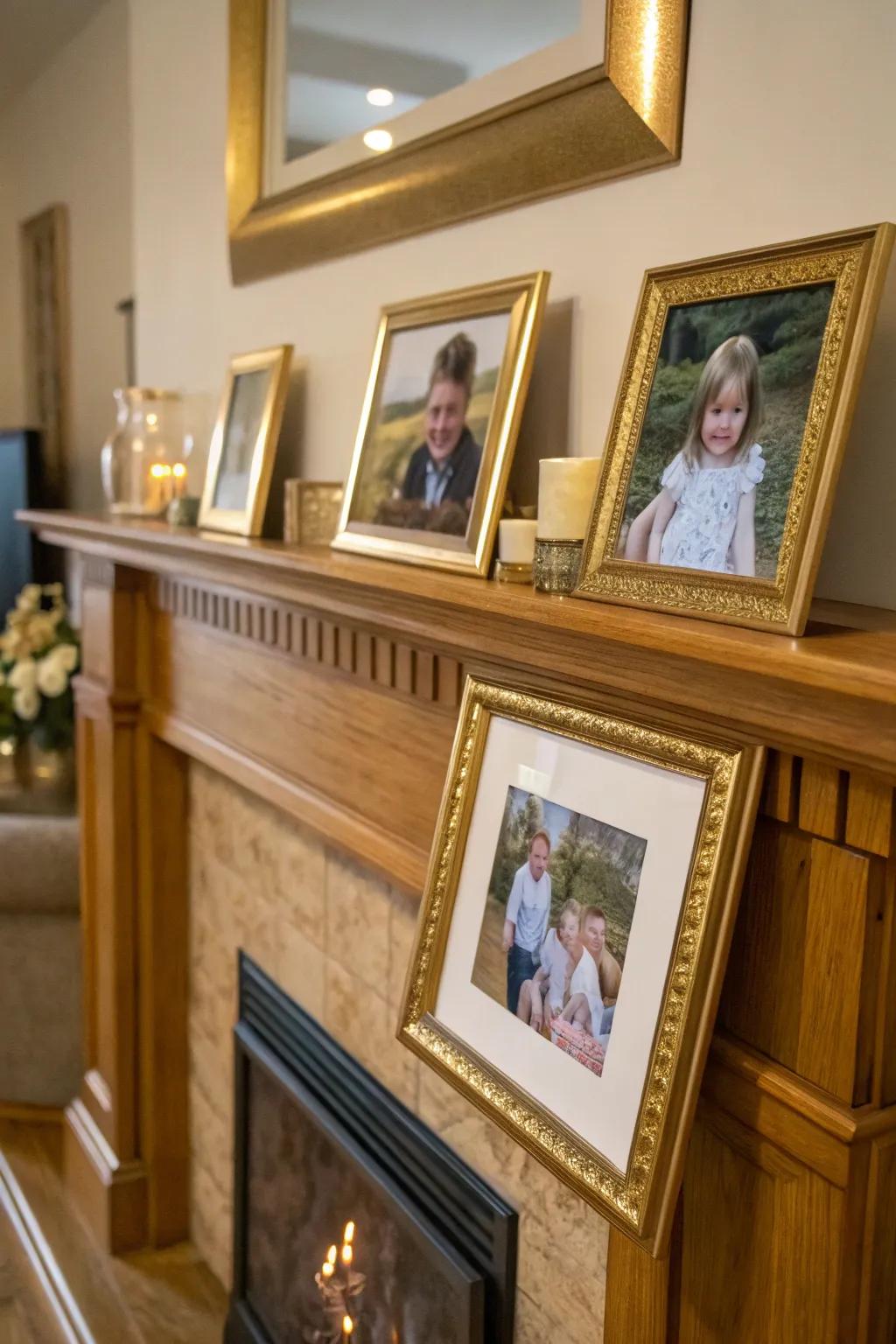 Memory holders that introduce warmth and personal touch to the decor.