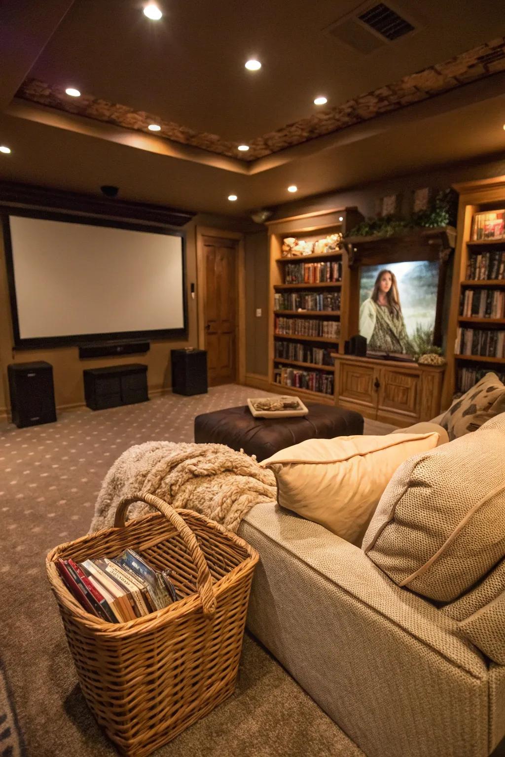 Throws are a must-have for a comfortable viewing atmosphere.