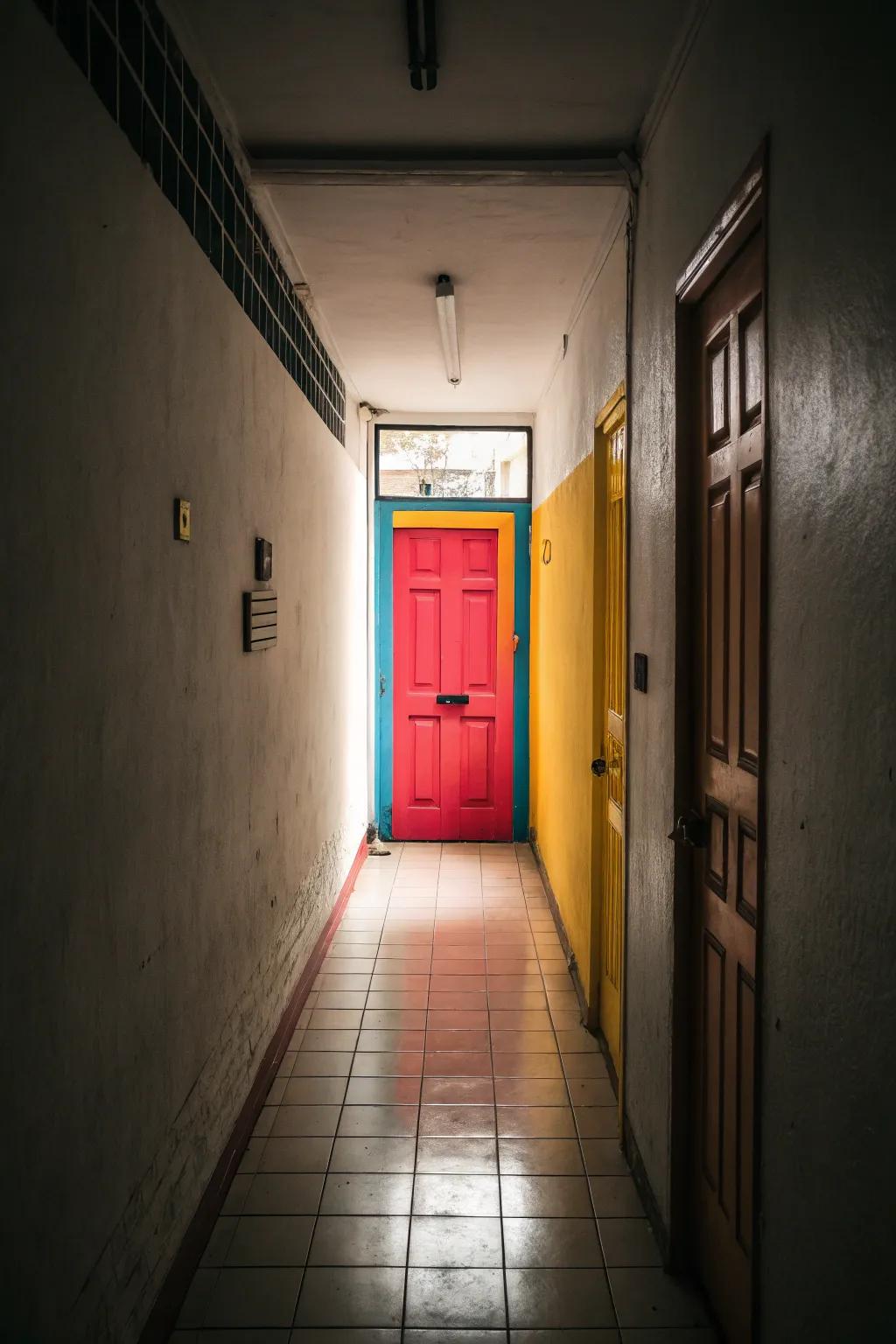 Bursts of color gives energy and lively for your hall.