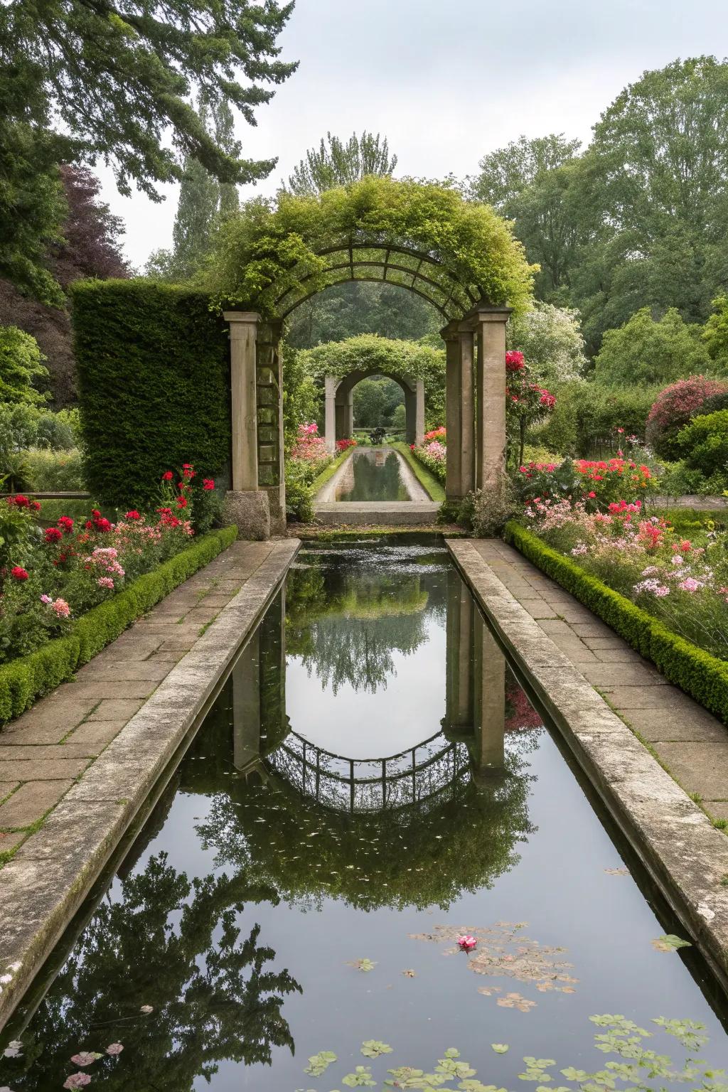 Reflective surfaces add depth and dimension to your garden.