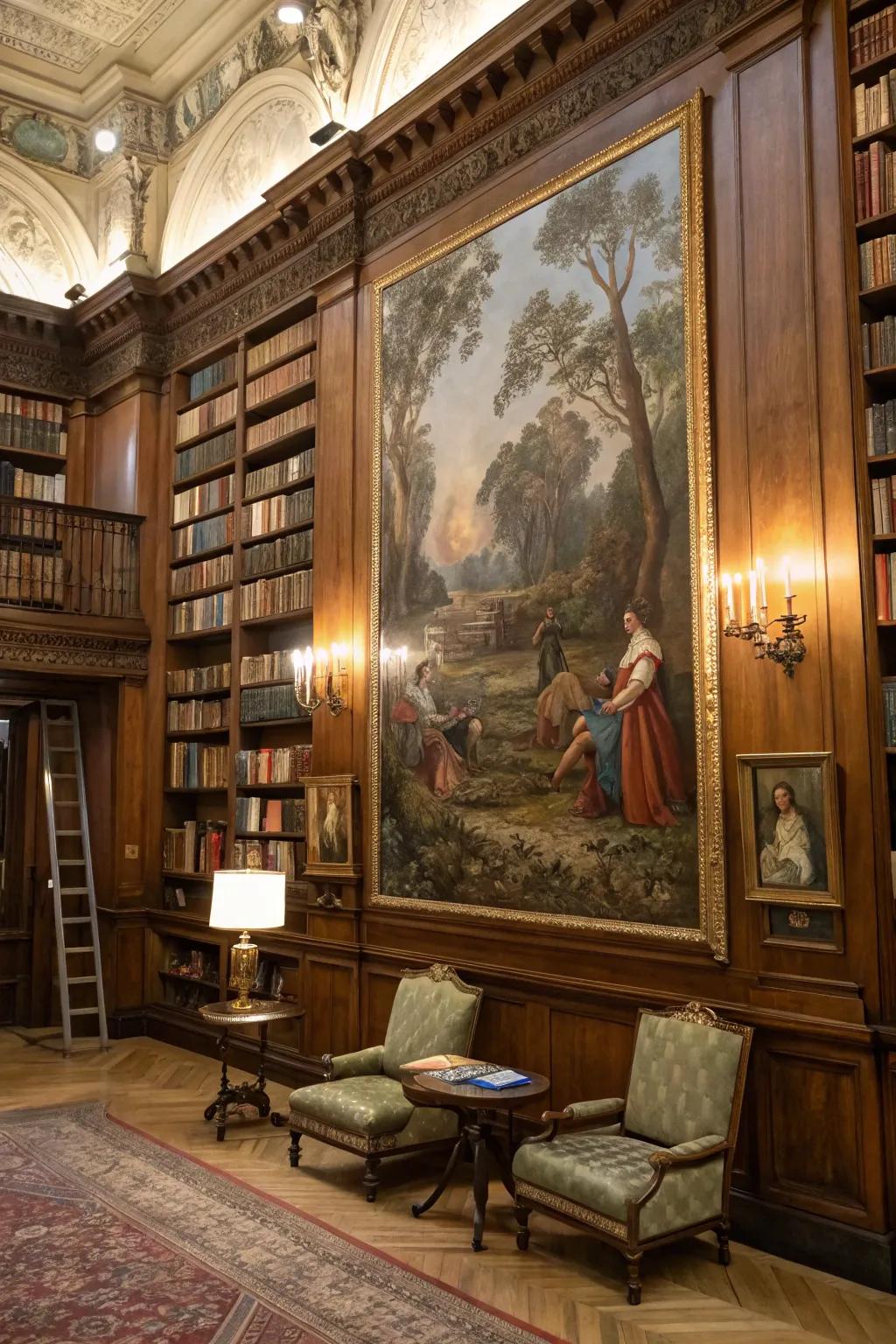 Each painting unfolds a story.