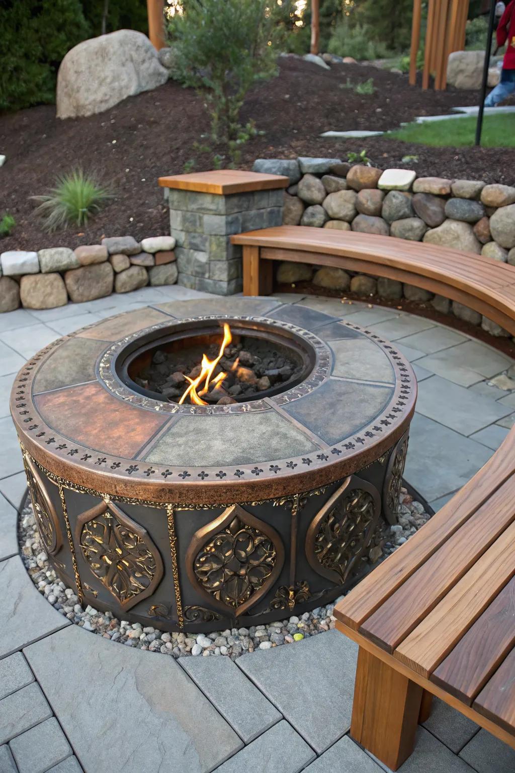 Your personal style comes to life with a custom firepit design that elevates your patio.