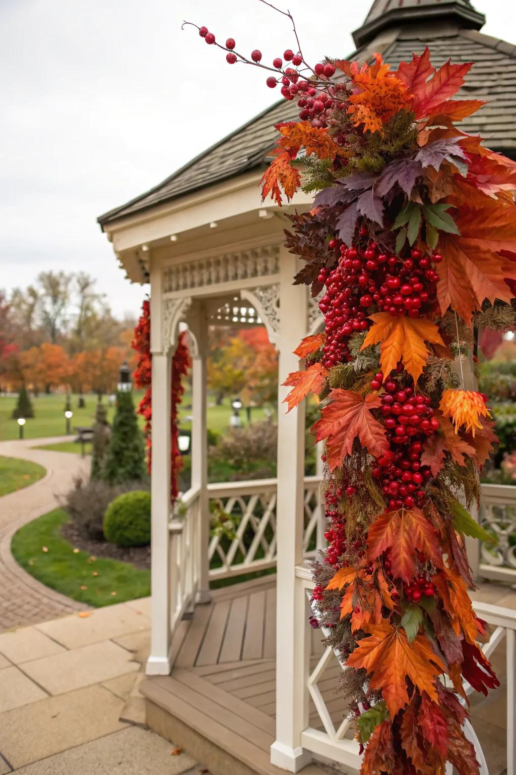 Guests are brought into contact with the natural beauty of the season by themed touches.