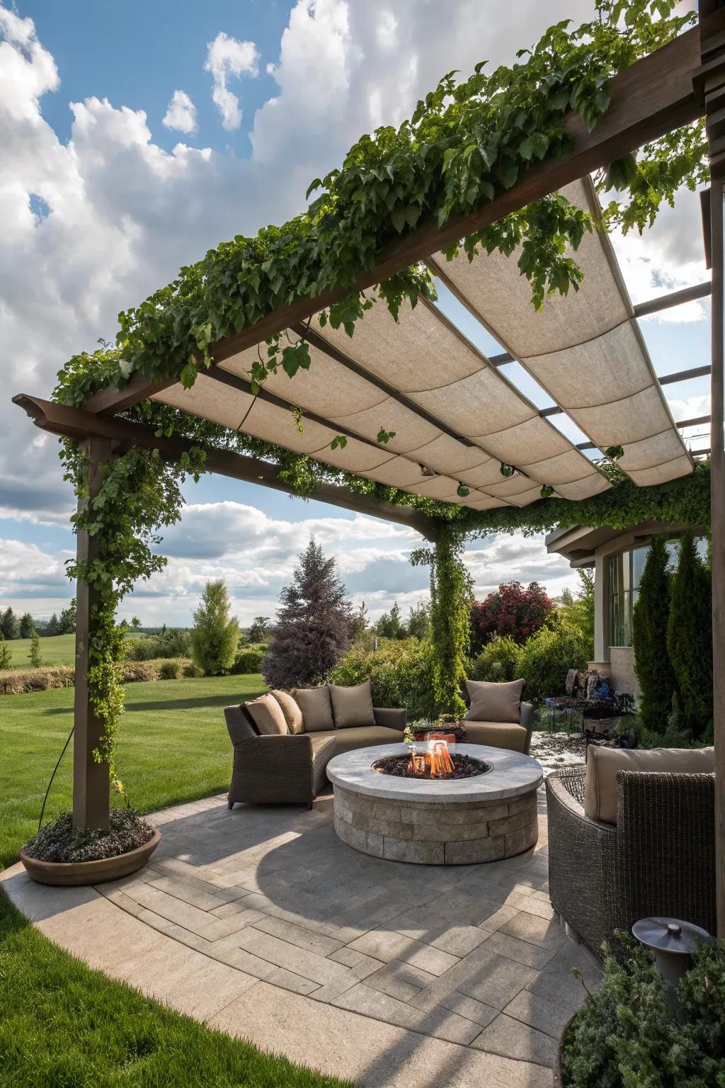 Adapt to any weather with an adaptable pergola shade.
