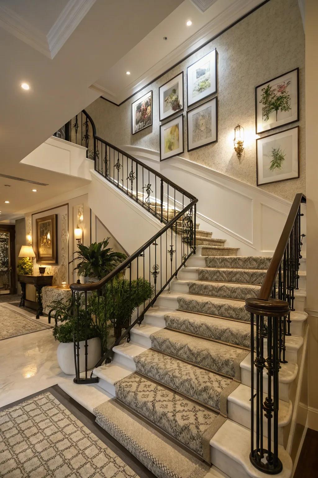 Create memorable stairways with fashionable molding.