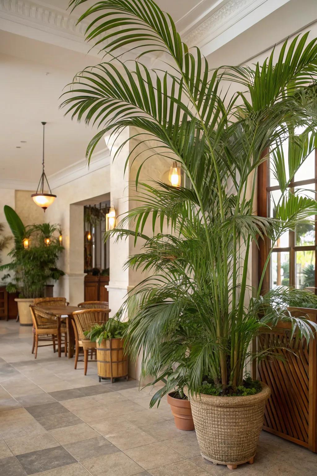 Create an indoor paradise with large, statement plants.