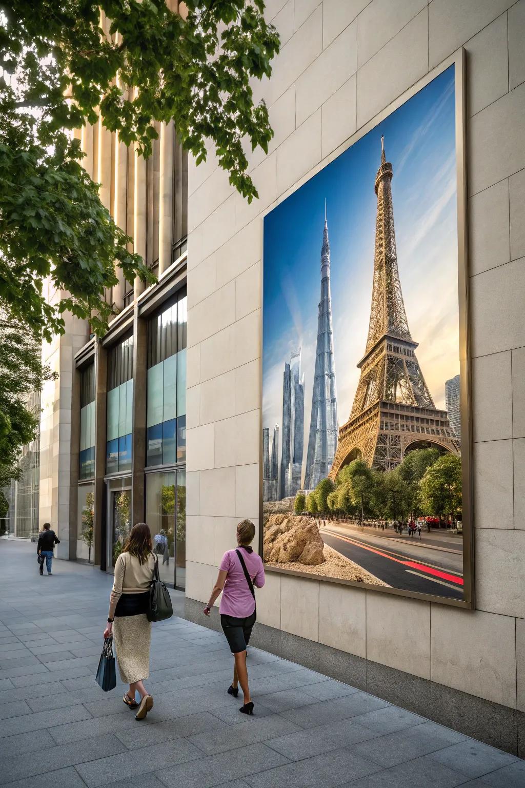 Architectural posters add elegance.